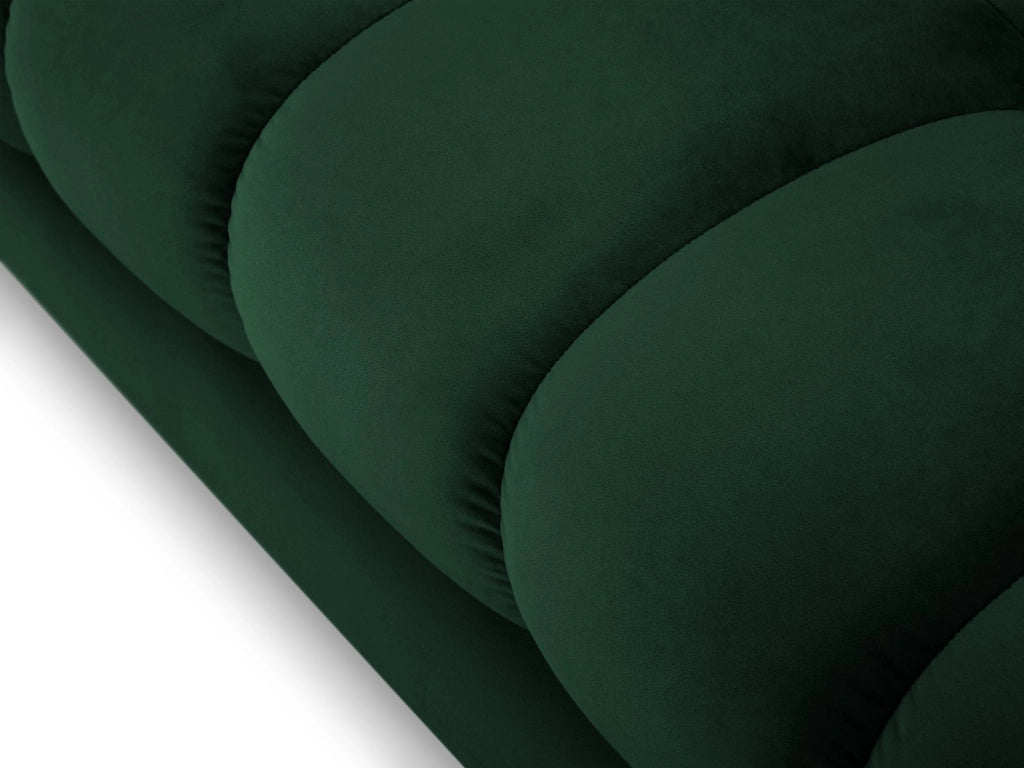 Cosmopolitan Design - Divano "Bali" 3 posti in velluto verde bottiglia 