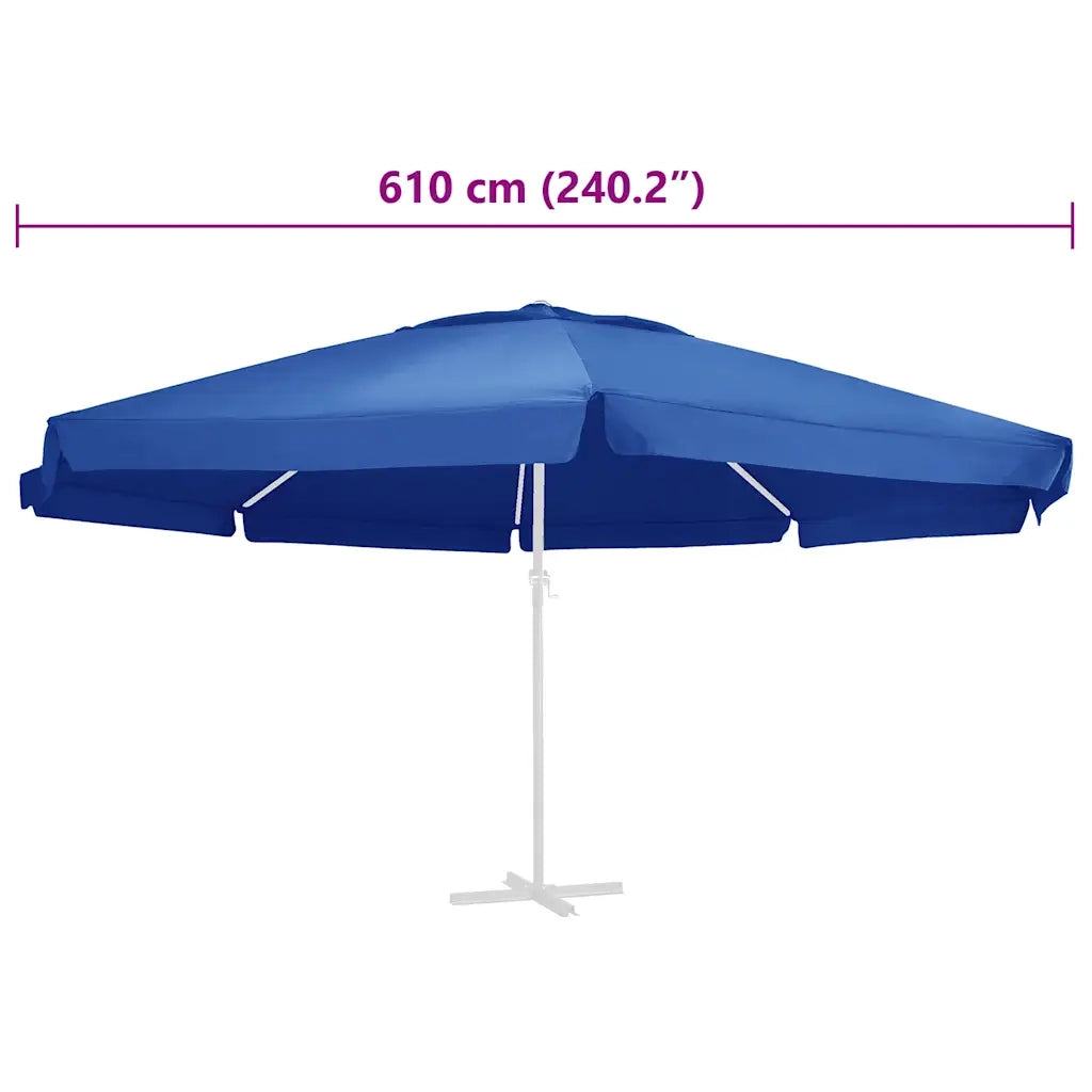 Telo di Ricambio per Ombrellone Azzurro 610 cm CFW1458788