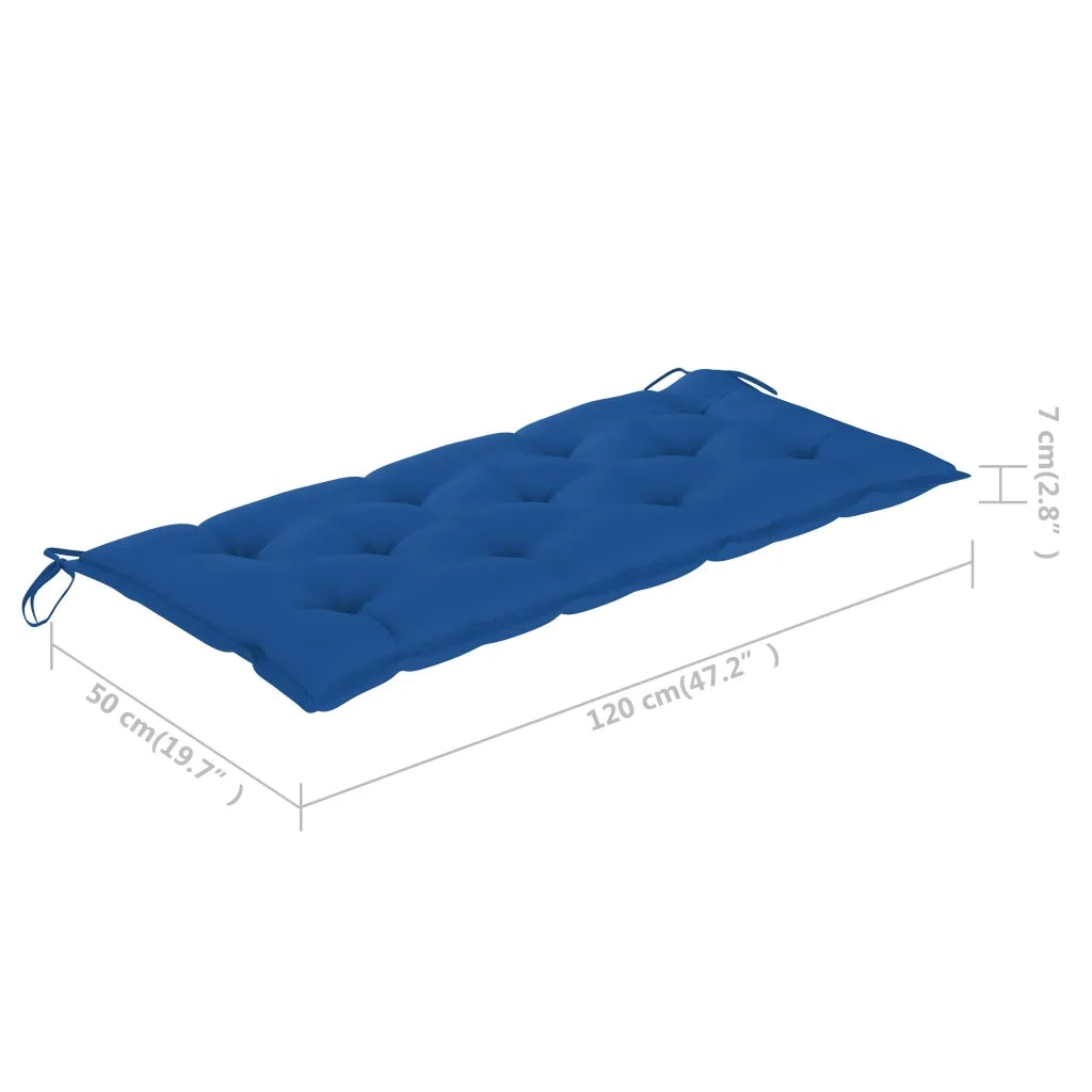 Panca da Giardino Pieghevole con Cuscino 118 cm in Bambù 3063874