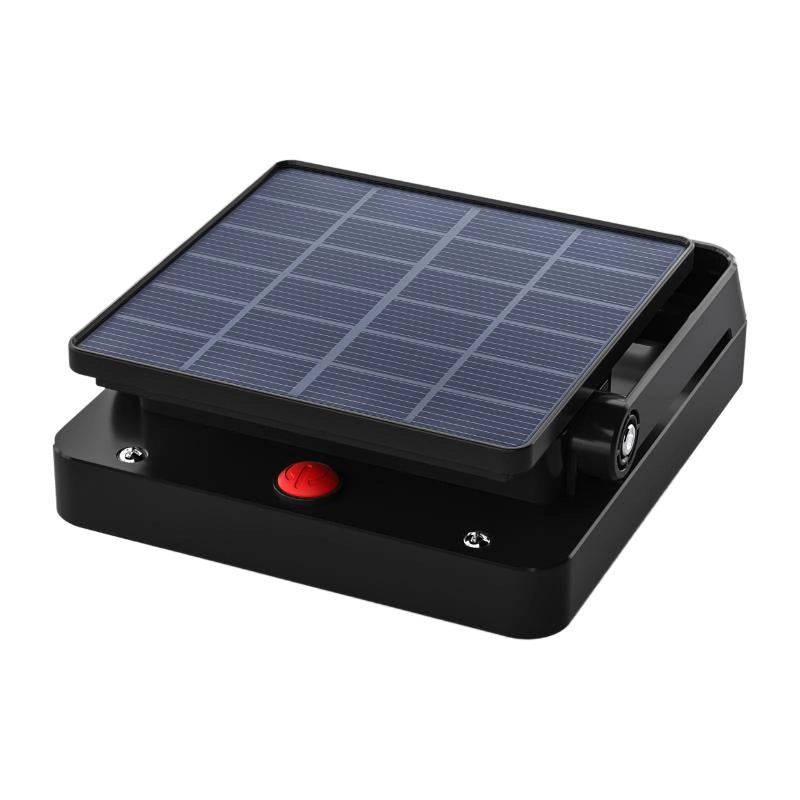 Lampada solare LED 5W con sensore movimento nera IP65 DPM
