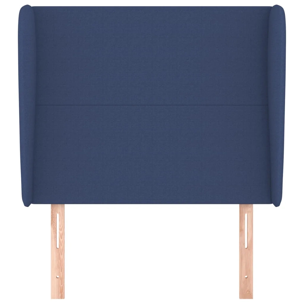 Testiera | Testata ad Orecchio Blu 103x23x118/128 cm in Tessuto