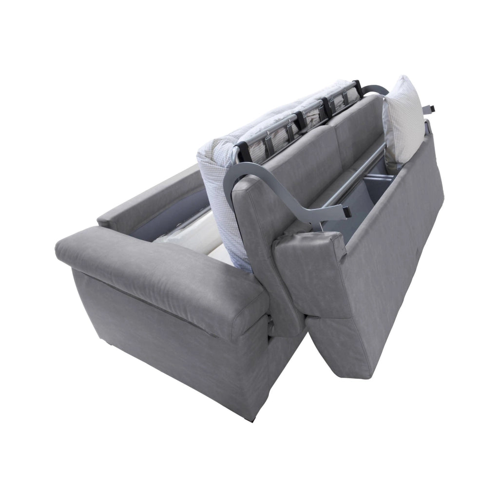 Seui, Divano Letto 2 Posti Sfoderabile Made in Italy, 185x95 cm Grigio