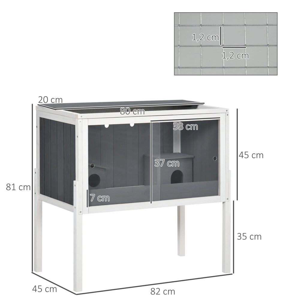 Casetta per criceti ¨C zephmum ¨C grigio e bianco
