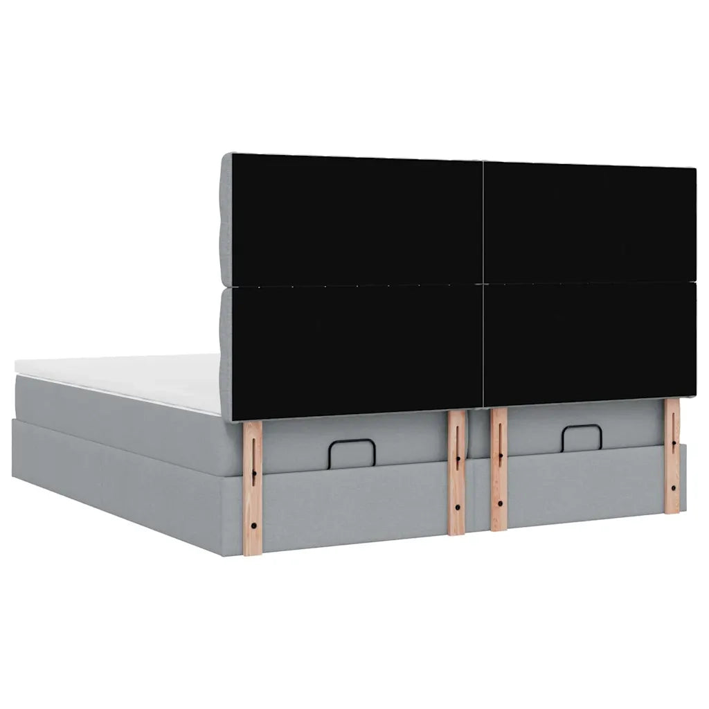 Struttura Letto Pouf con Materassi 160x200 cm in Tessuto 3314555
