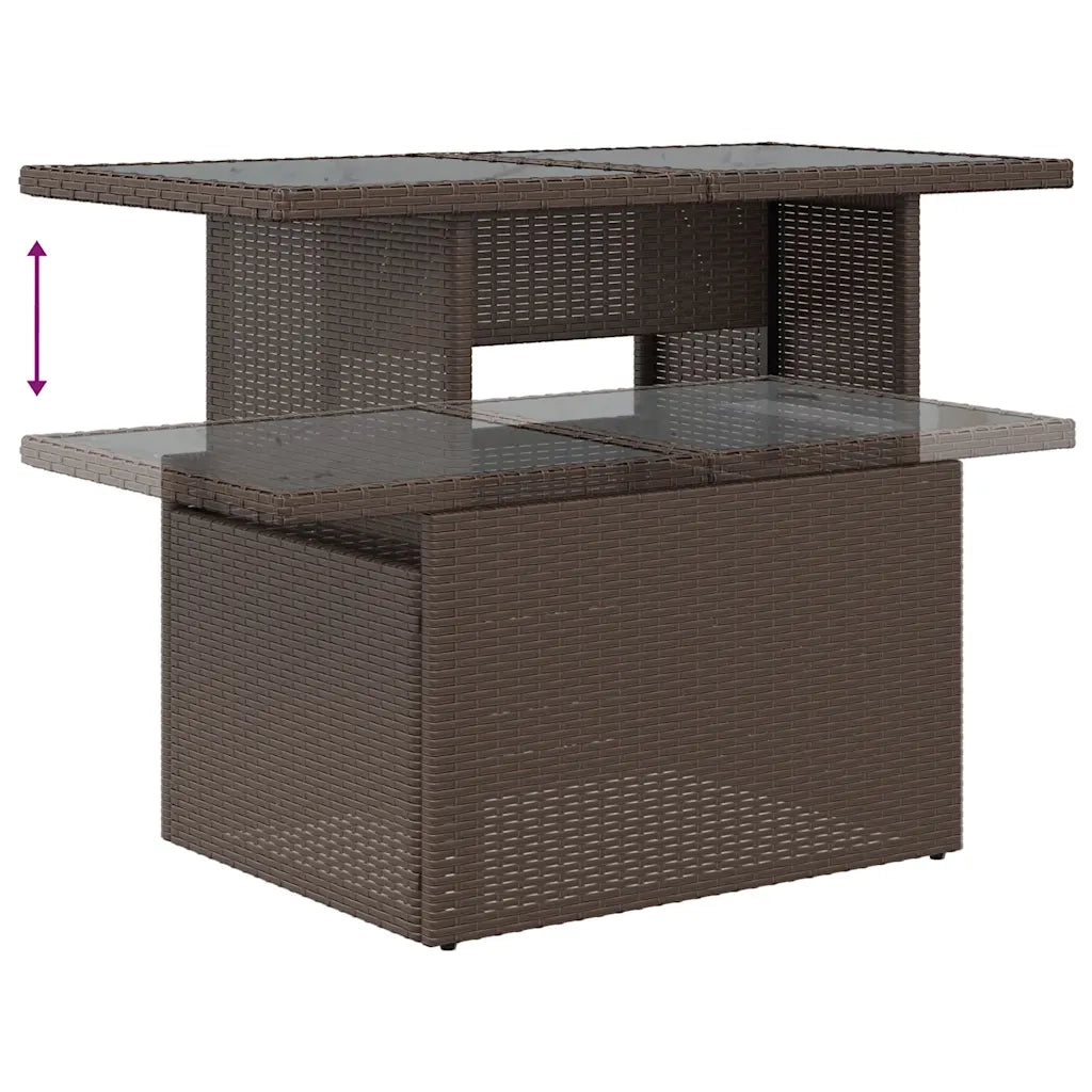 Set Divani da Giardino 6 pz con Cuscini Marrone in Polyrattan 3267264