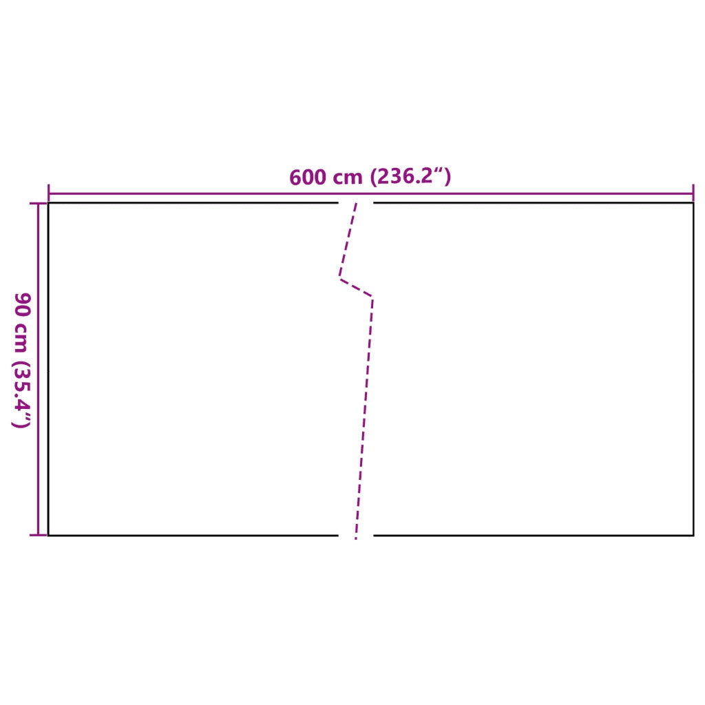 Paravento da Balcone Marrone e Nero 600x90 cm in Polyrattan 156260