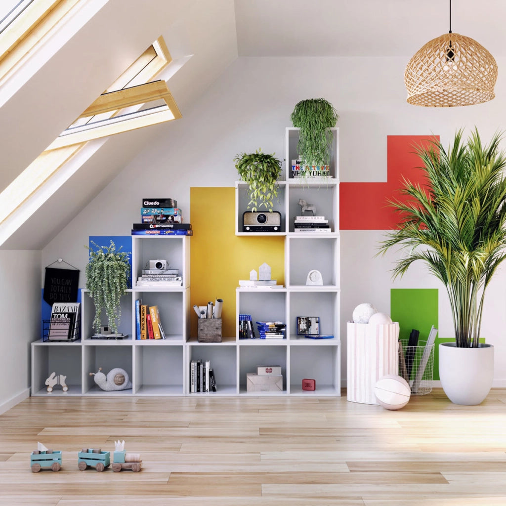 Libreria modulare Modus 1x1 a cubo bianca