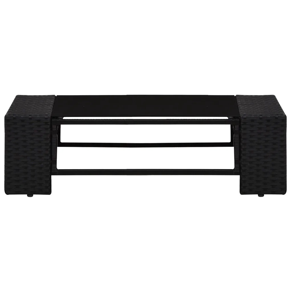 Set Divani da Giardino 9 pz con Cuscini in Polyrattan Nero 3067138