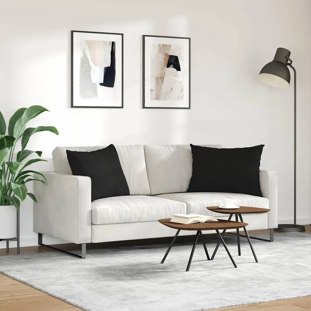 Cuscini da Divano 2 pcs Nero 70 x 50 cm Tessuto 42013741