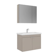 Set mobile lavabo con specchio (2 pezzi) "Desna 80" - 80 x 45 x 58 cm - Sabbia