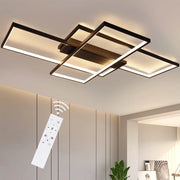 ZMH Lampada da soffitto LED moderna geometrica rettangolare 100cm per soggiorno camera