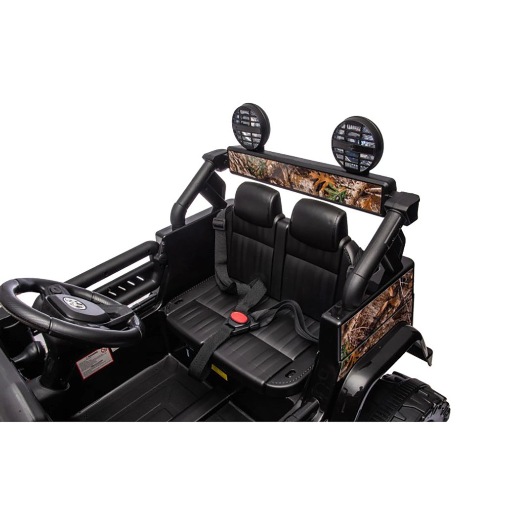 Macchina Elettrica per Bambini Fuoristrada Toyota Fj Cruiser 12V Telecomando Ruote in Gomma e Sedile in Pelle Nero e
