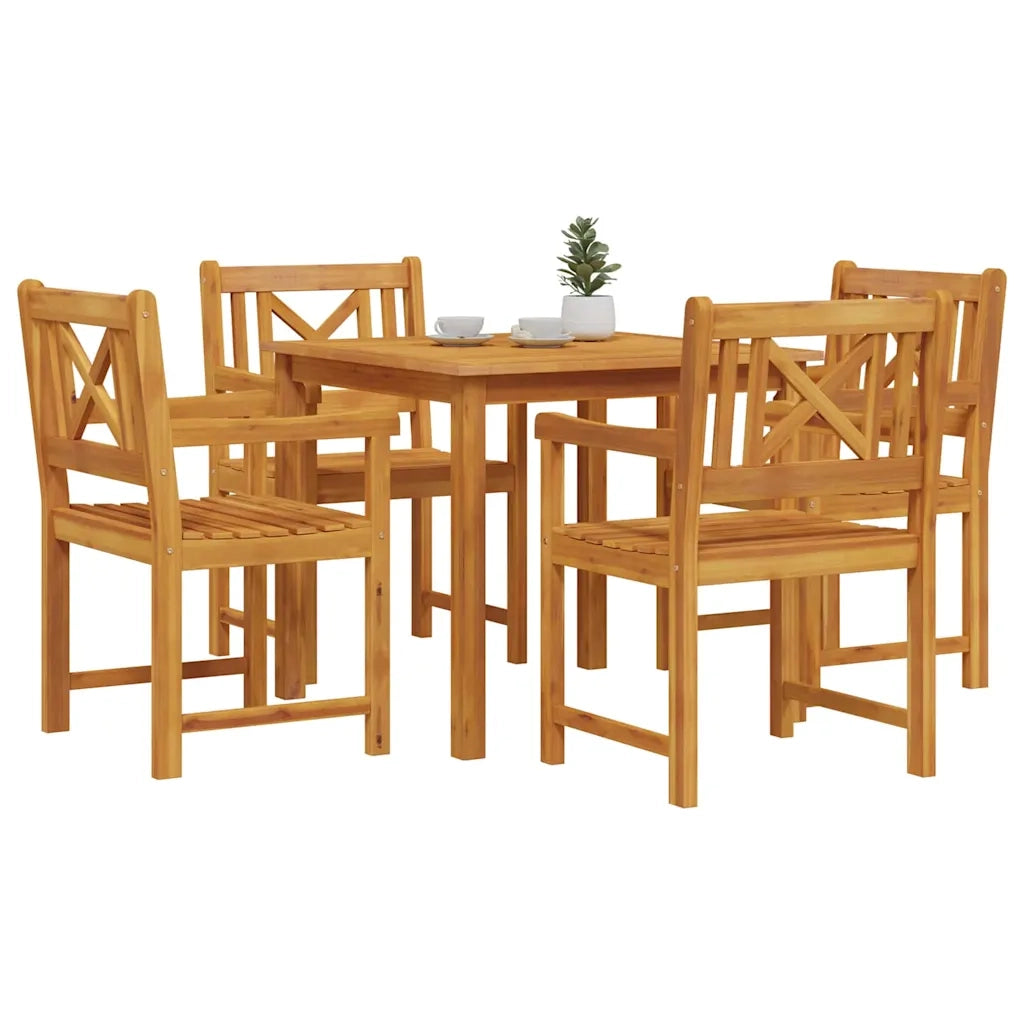 Set da Pranzo per Giardino 5 pcs Marrone 3375657