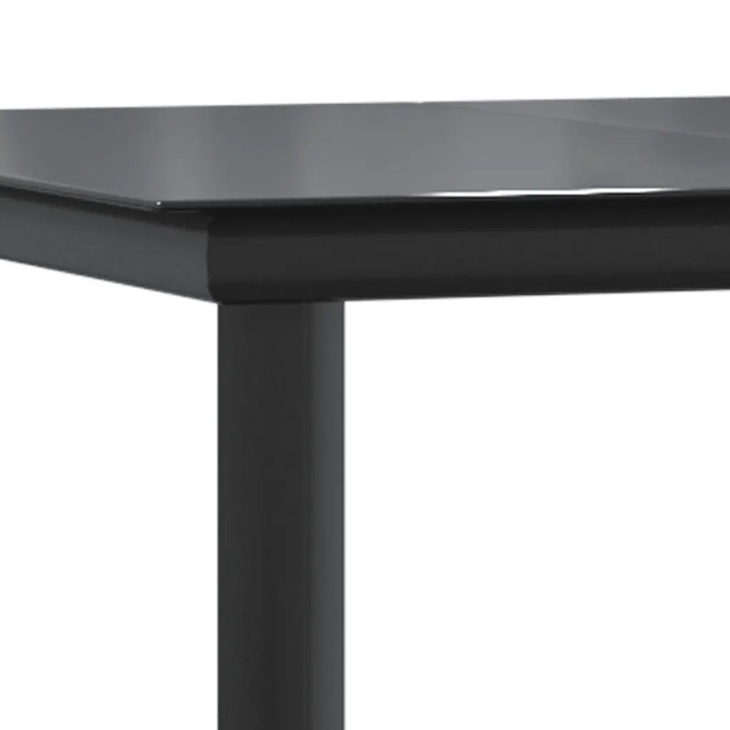 Set da Pranzo da Giardino 9 pz Polyrattan Vetro 3334596