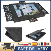Pannello di classificazione puzzle pieghevole decorativo con coperchio verticale, scrivania di classificazione puzzle con 6 ante inclinabili