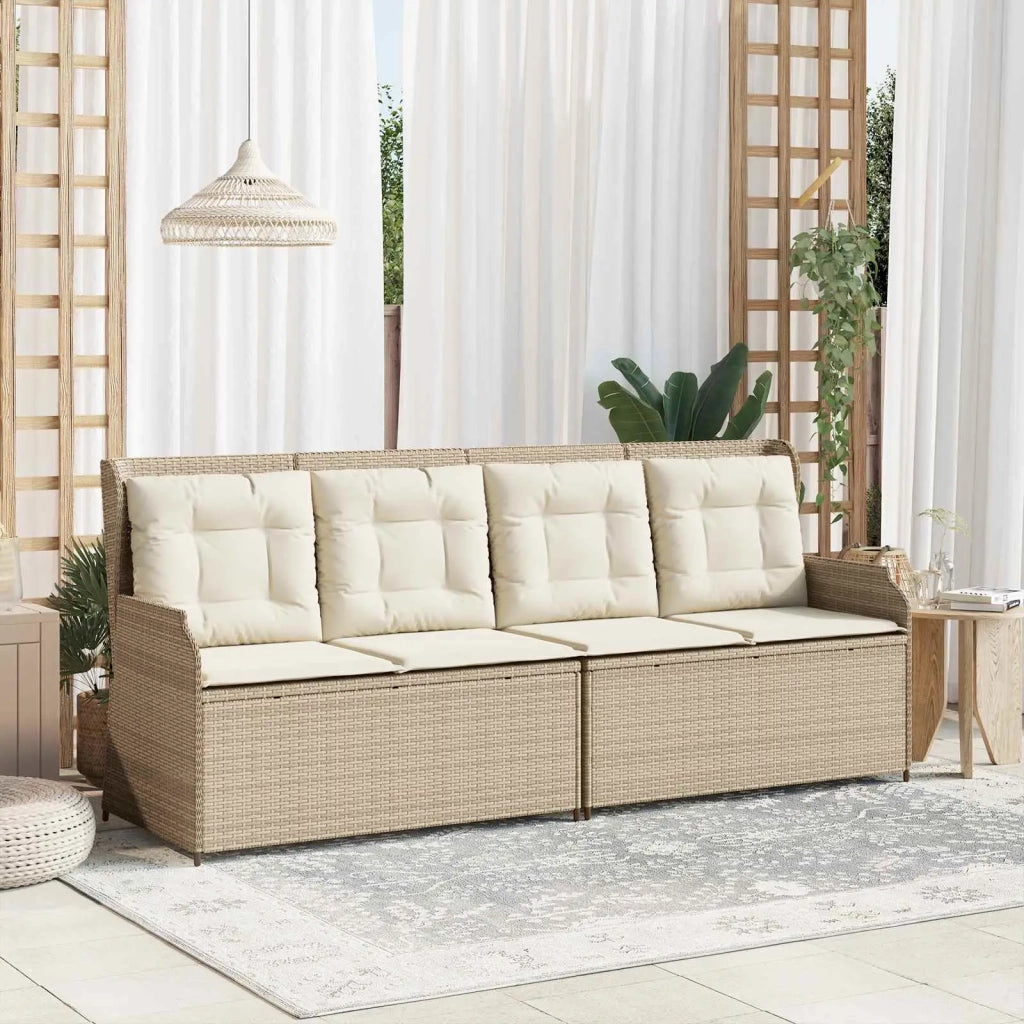 Panchina da Giardino | Panca da Giardino Beige polyrattan
