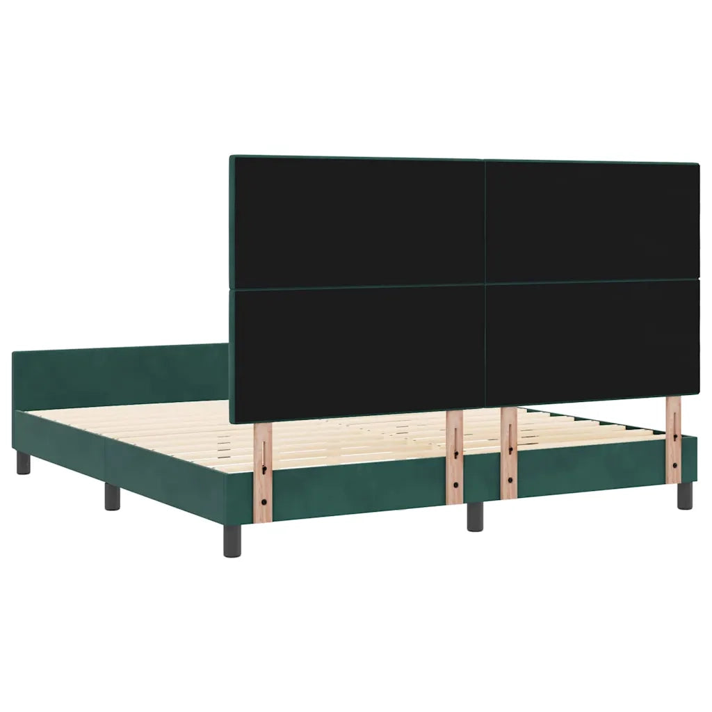 Letto a molle con testiera Verde Scuro 180 x 200 cm Velluto 3344960