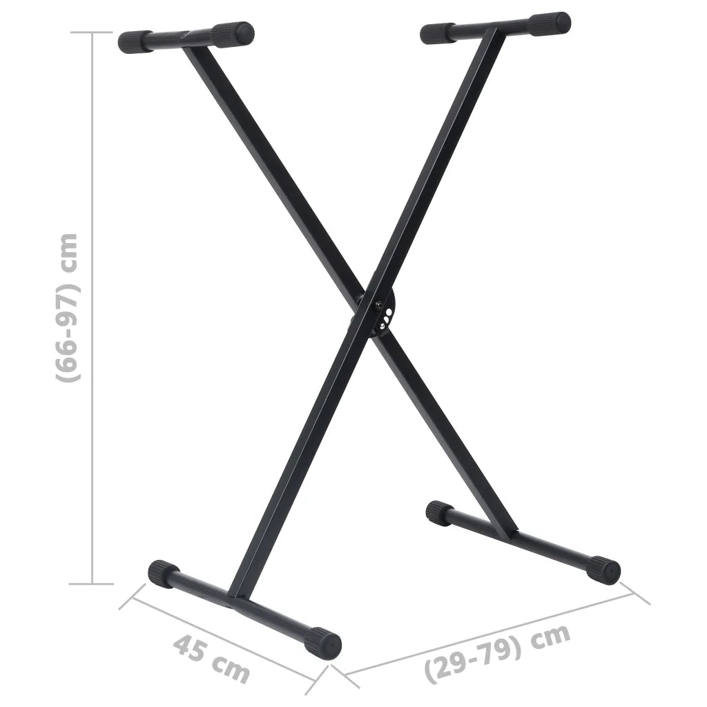 Set Supporto per Tastiera con Sgabello Nero CFW5996461