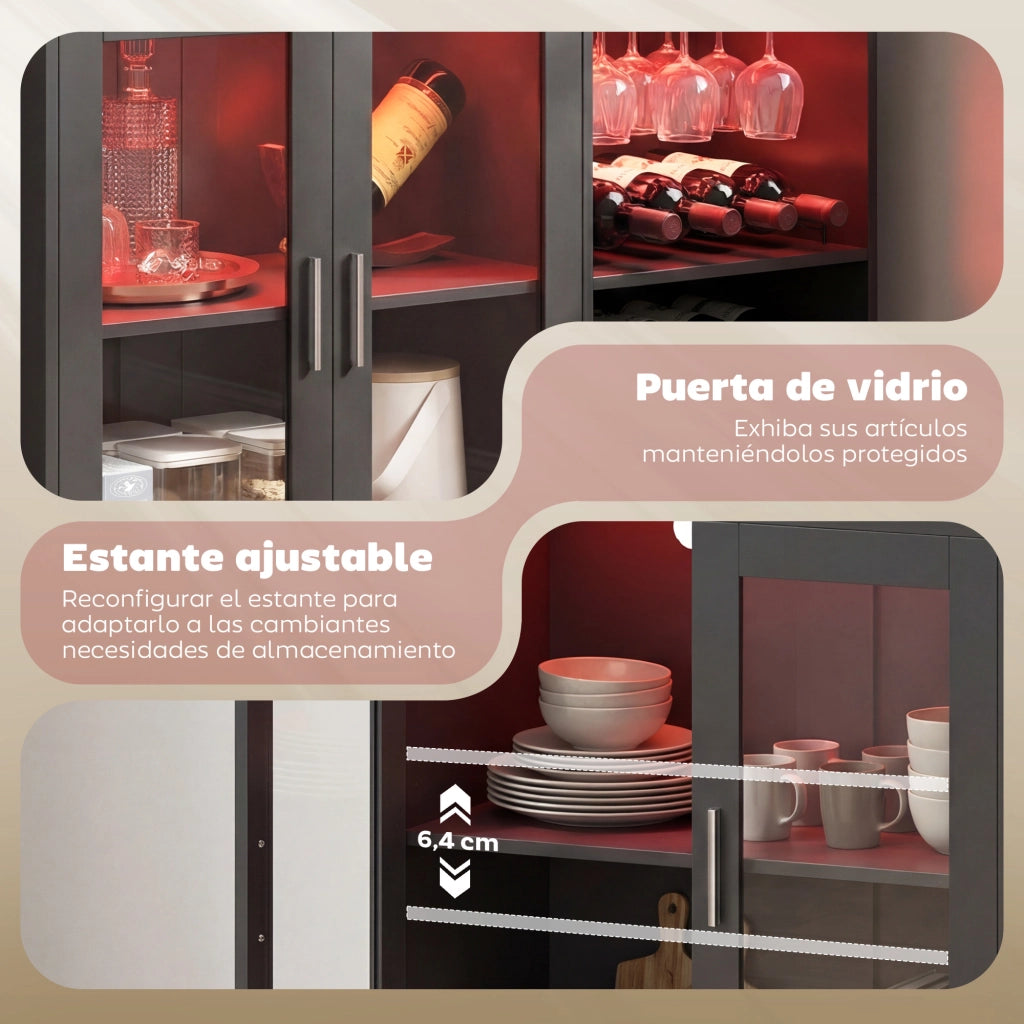 Tavolo da bar con luci LED ¨C Minimal ¨C Nero