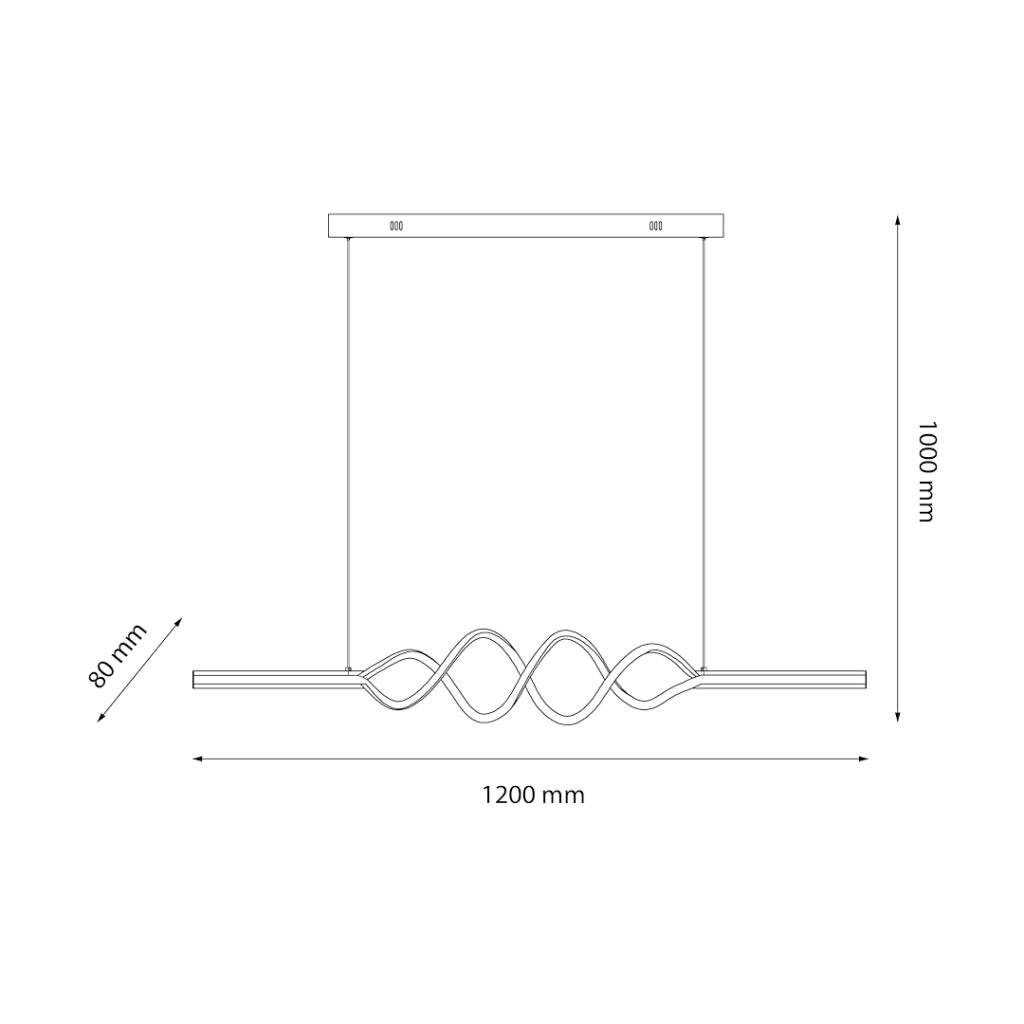 Lampada a sospensione LED Ancona Milagro nera 36W 4000K