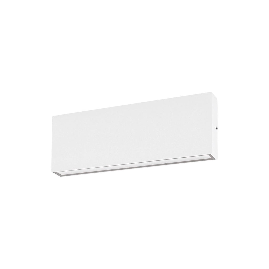 Applique da Parete GES2213 in Alluminio Bianco Opaco 2x10W IP65 Biemissione con Temperatura Luce Selezionabile 3000K/4000K/5000K - Gea Luce