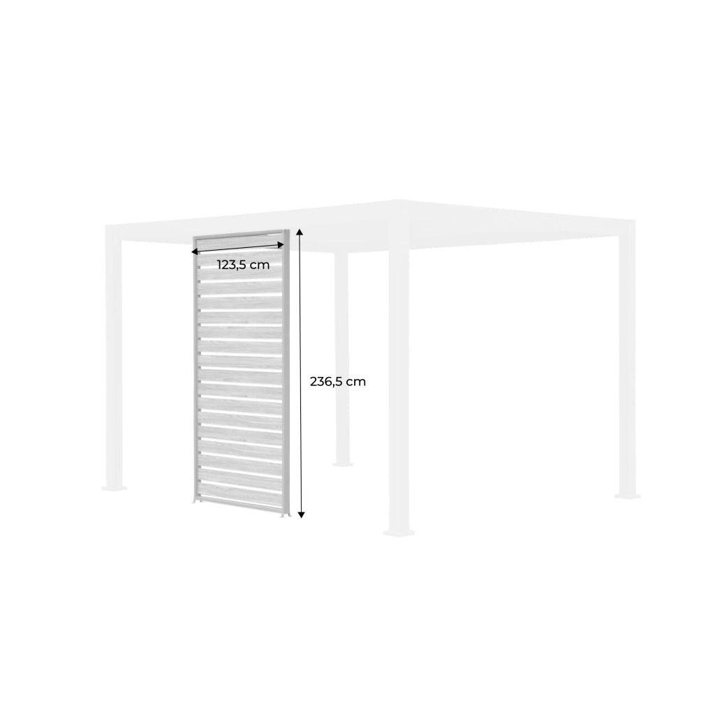 Persiana in alluminio da 1.3m per pergola a lamelle triomphe, bianco