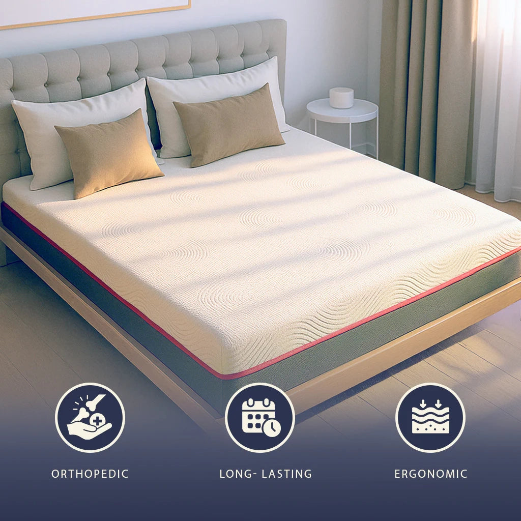 Materasso 135x190 cm Molle Insacchettate e Memory Foam | Altezza 30 cm | Ergonomico, Anallergico e Antibatterico | Made in Italy