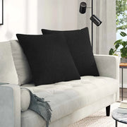 Cuscini da Divano 2 pcs Nero 60 x 60 cm Tessuto 42013999