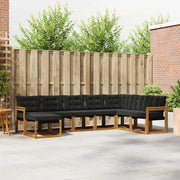 Set di divani da esterno con cuscino 8 pcs Naturale e Nero 3368947