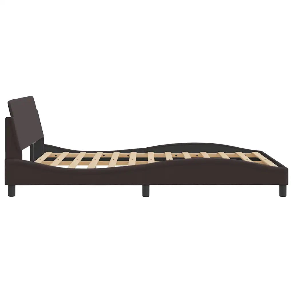 Giroletto-Struttura Letto Dover Marrone Scuro 120x200 cm Tessuto