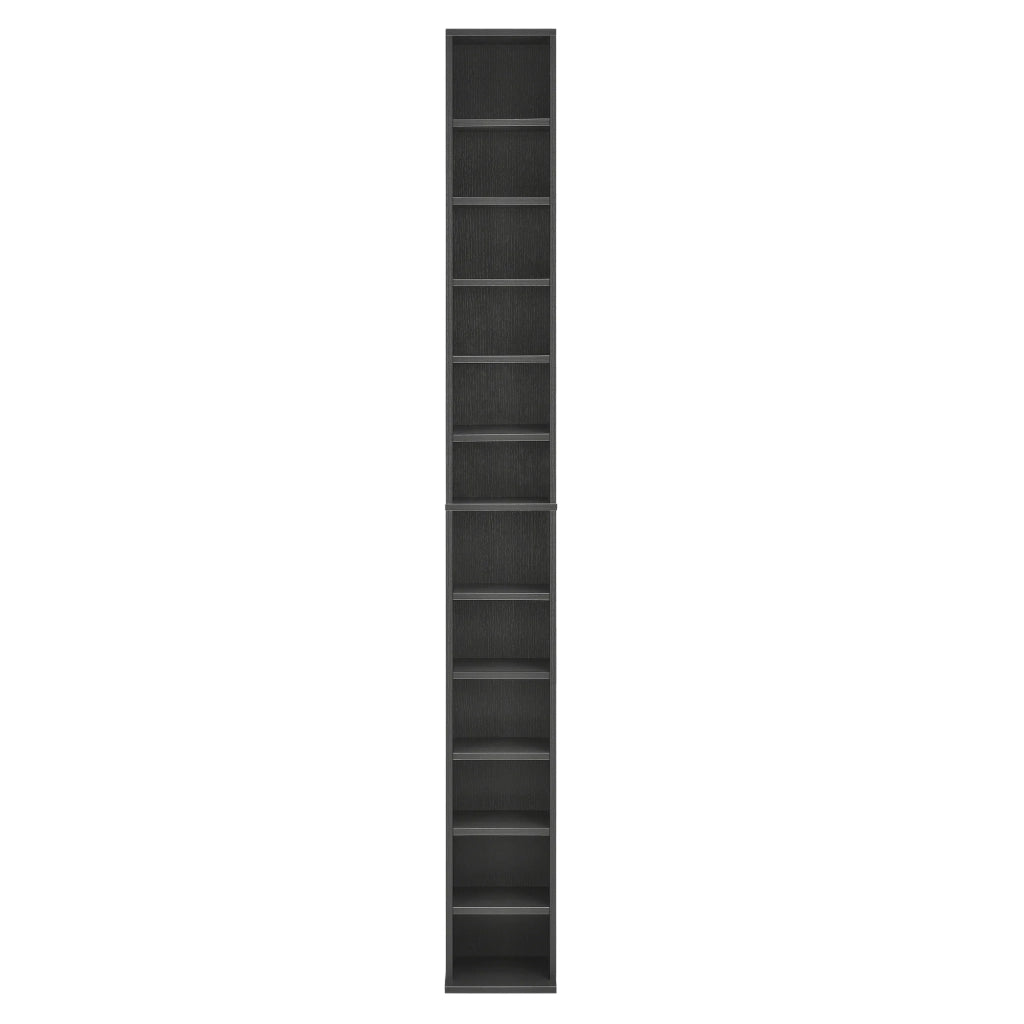 Mobile porta CD/DVD Tower alto 175 cm MDF grigio 03_0004501