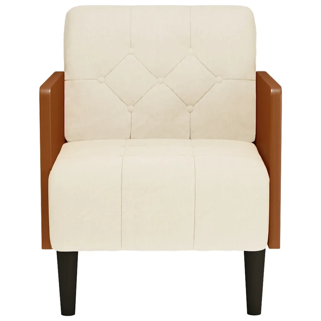 Divano Poltrona | Sedia con Braccioli 55 cm Lino