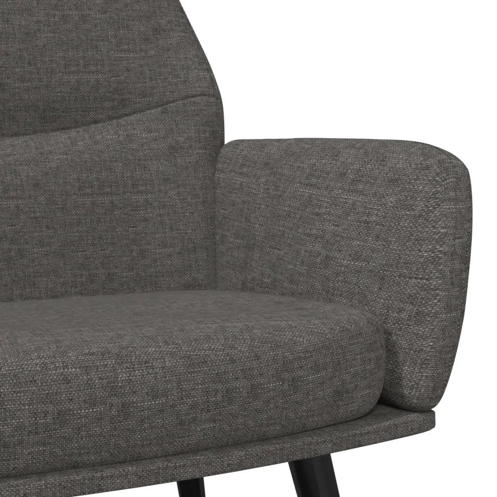 Sedia Relax Grigio Scuro in Tessuto 341072