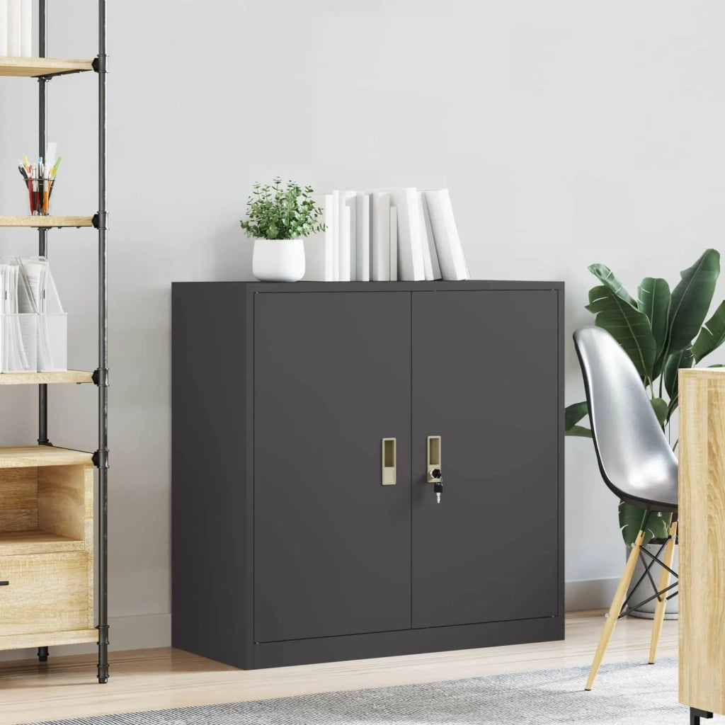 Armadio Nero 90 x 40 x 90 cm Acciaio