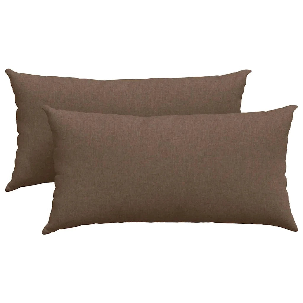 Cuscini da Divano 2 pcs Marrone 80 x 40 cm Tessuto 42013700