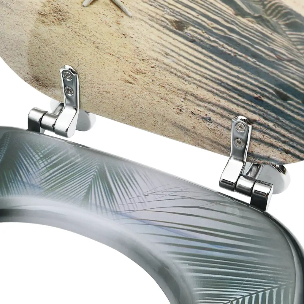 Tavolette WC con Coperchi 2 pz in MDF Design Spiaggia CFW1830862