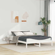 Struttura del letto Bianco 160 x 200 cm Pino massello 873440