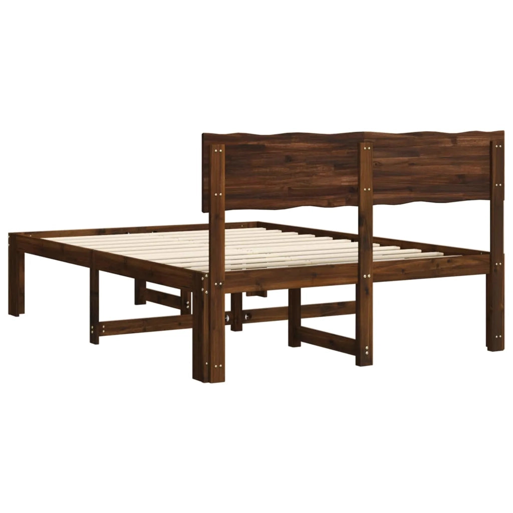 Letto matrimoniale con testiera ROSTOCK Marrone Scuro 903365