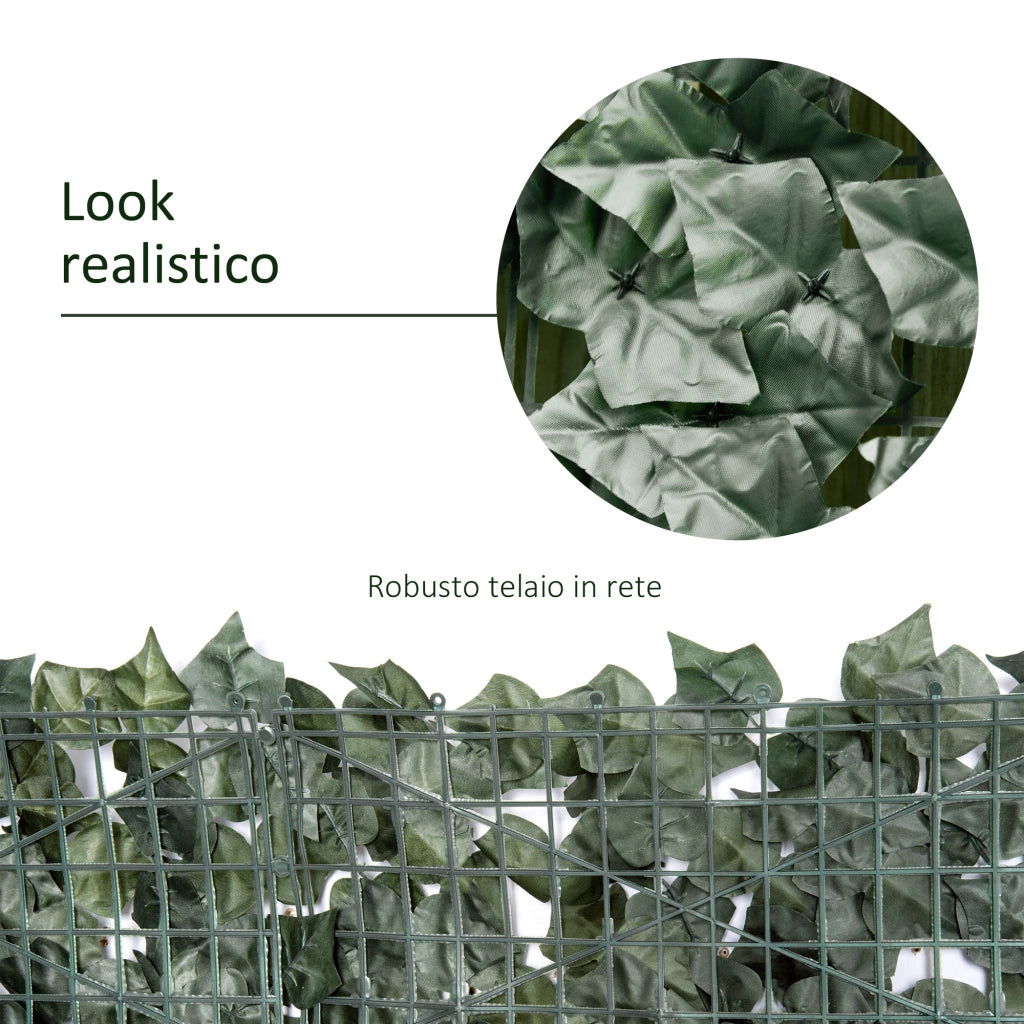 Siepe Artificiale in PE ¨C Minimal ¨C Verde Scuro 300x100cm