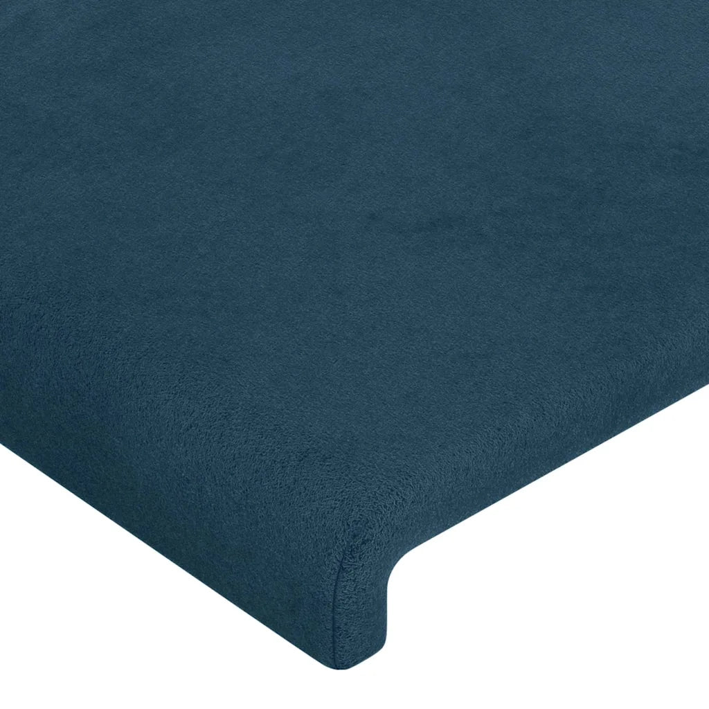 Testiera ad Orecchio-Testata con Orecchie Blu Scuro 203x23x78/88 cm in Velluto 713949