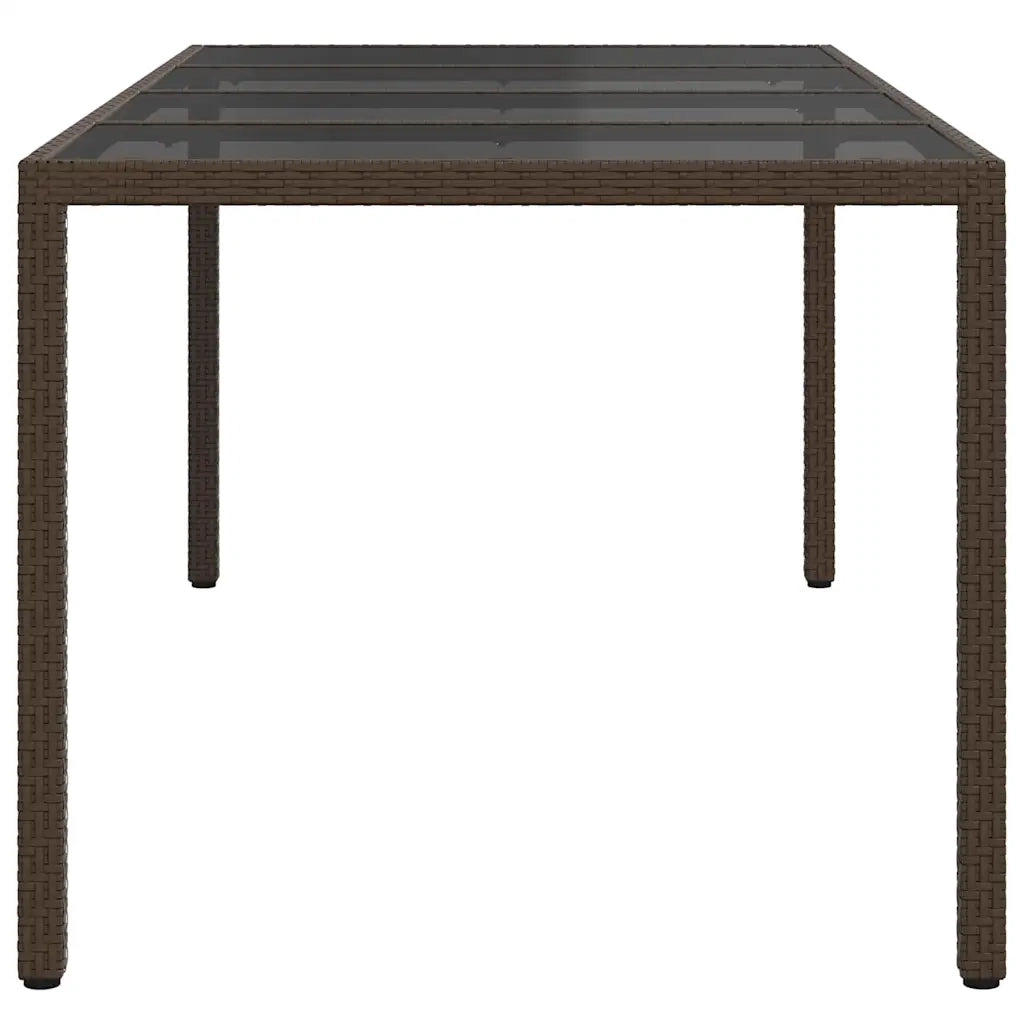 Tavolo da Giardino Marrone 190 x 90 x 75 cm polyrattan 362546