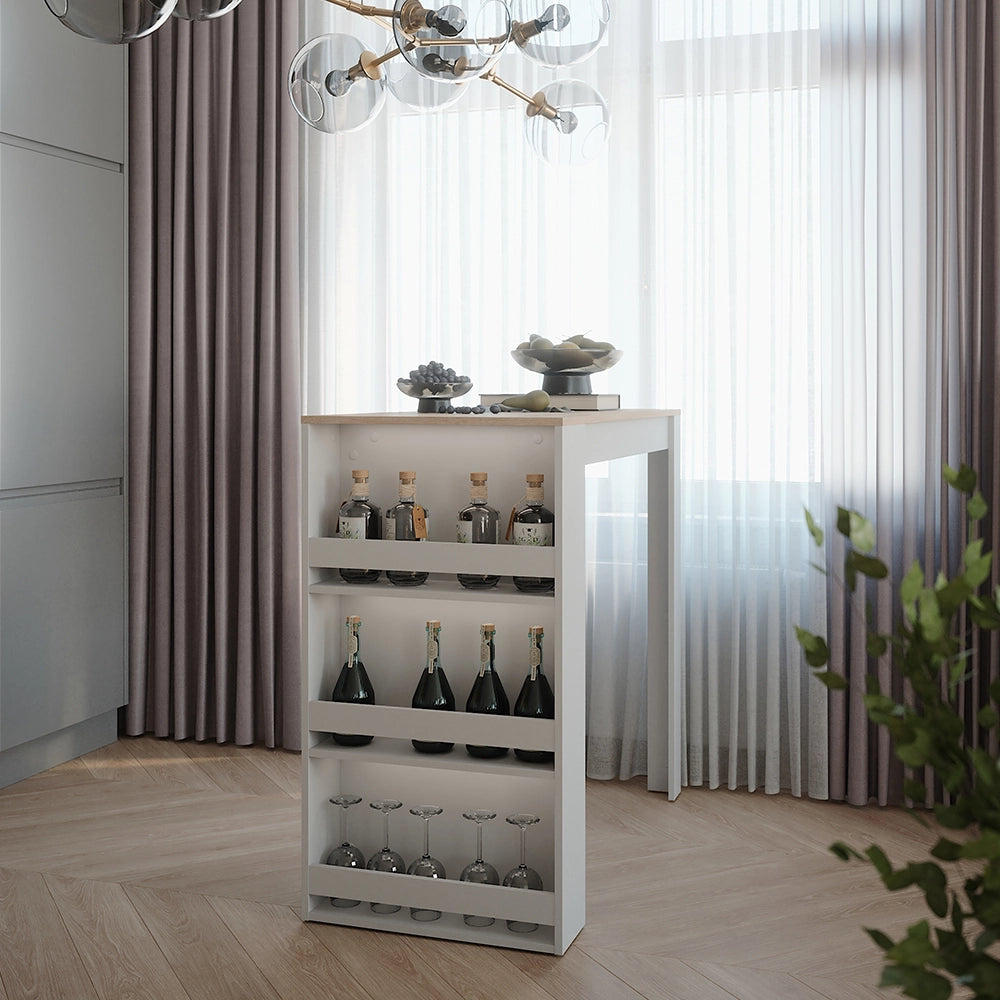 Vicco Tavolo da bar Bianco/Sonoma 57 x 117 cm
