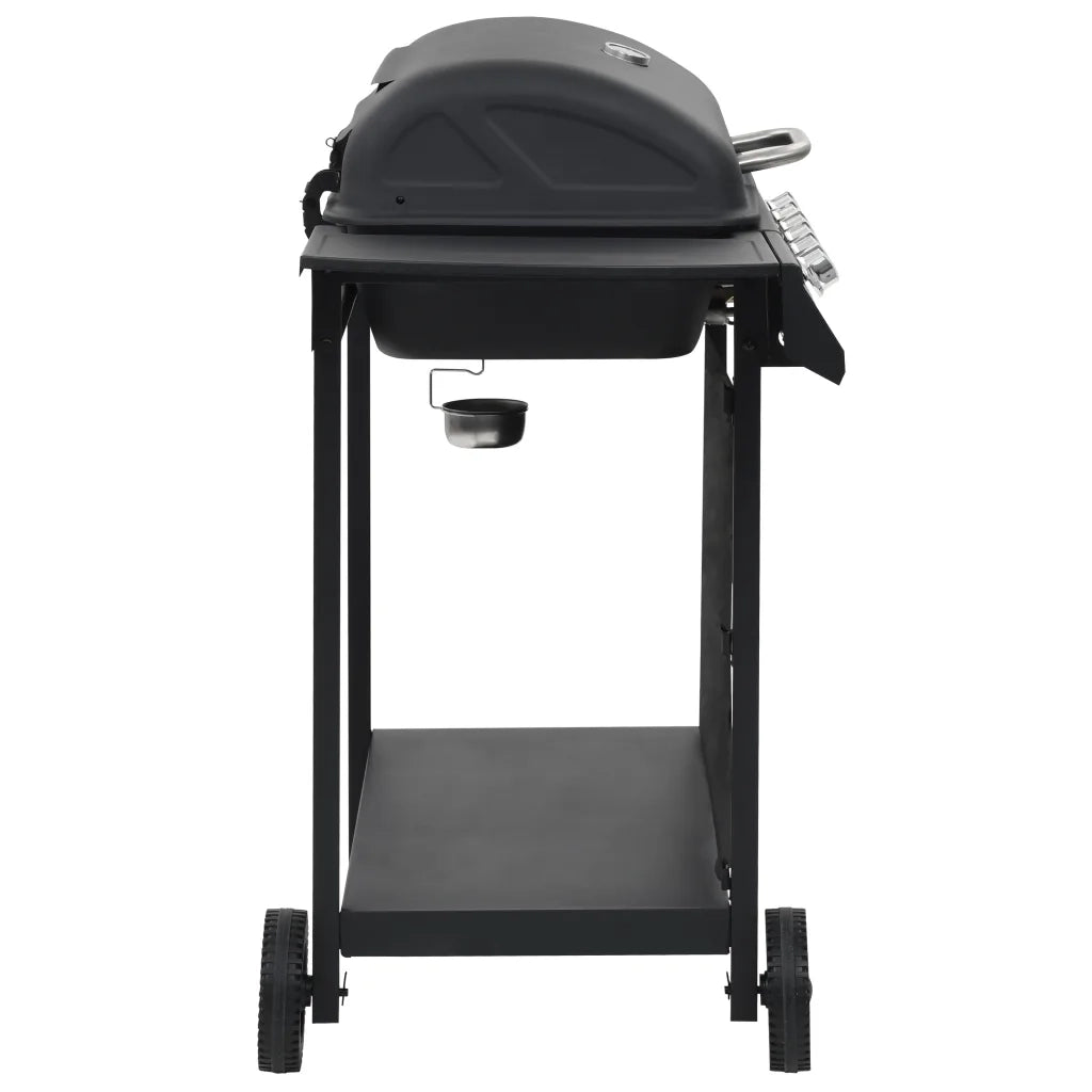 Barbecue Griglia a Gas con 6 Fornelli Acciaio Nero 44282