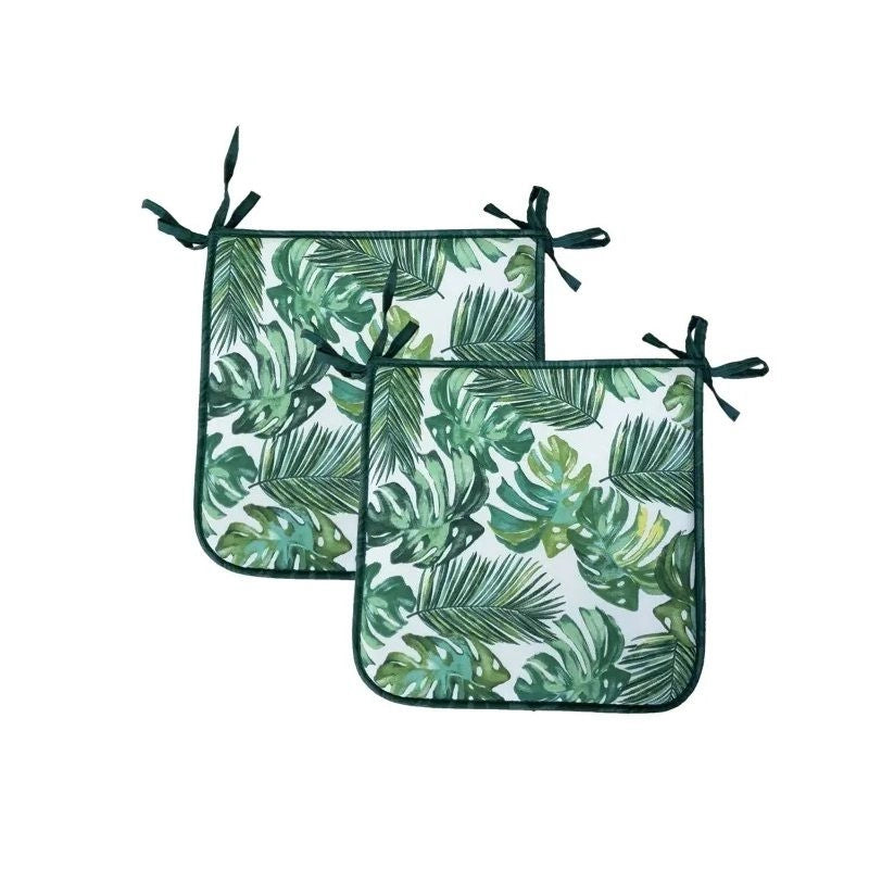 CUSCINI SEDIA 40X40 VERDE TROPICALE PER SEDUTA ARREDO CASA GIARDINO S/M