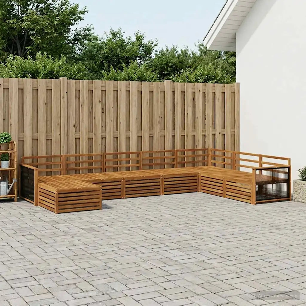 Set di divani da esterno 8 pcs Naturale 3383712