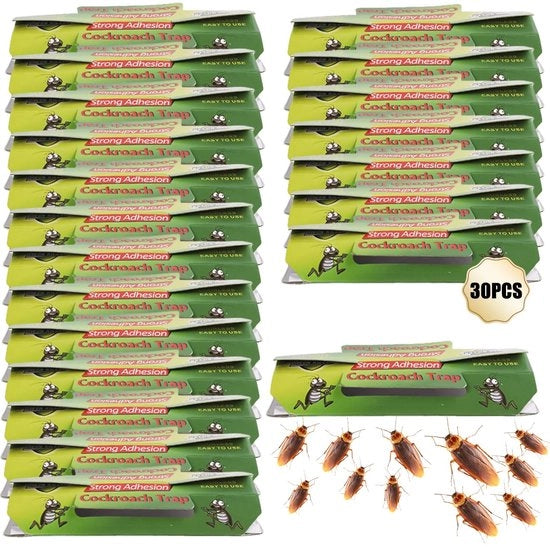Trappola per insetti 30 pezzi - Insetticida - Controllo blatte - Amichevole per gli animali - Non tossico - Facile da installare - Trappola per insetti