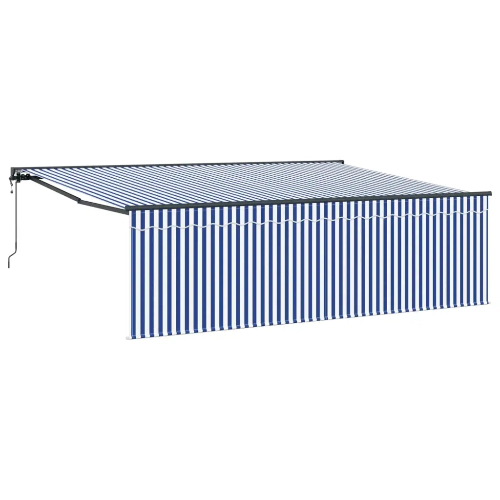 Tenda Retrattile Blu e Bianco 400 × 300 cm 3330854