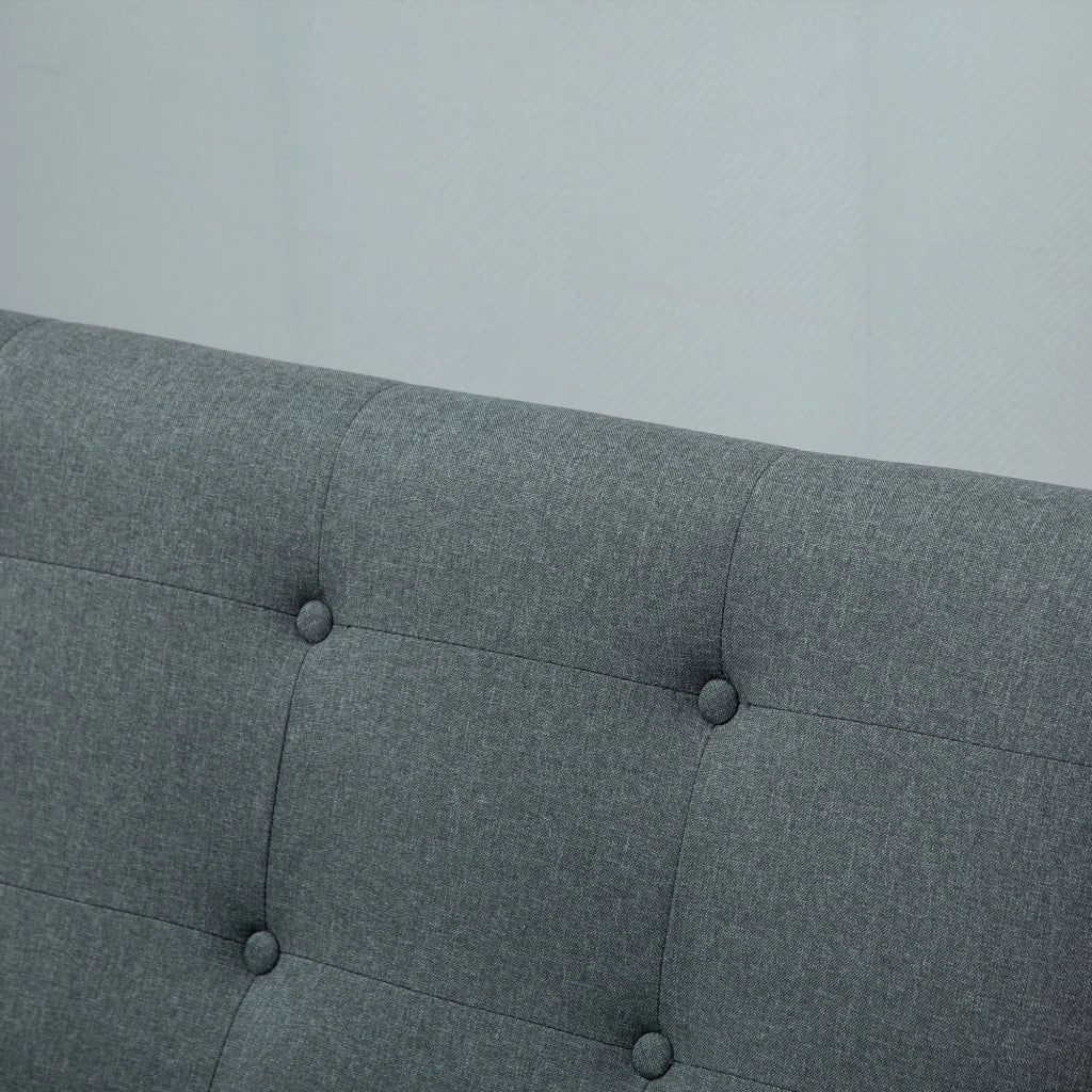 Divano 2 posti ¨C Minimal ¨C grigio, legno, 115x66.5x73 cm