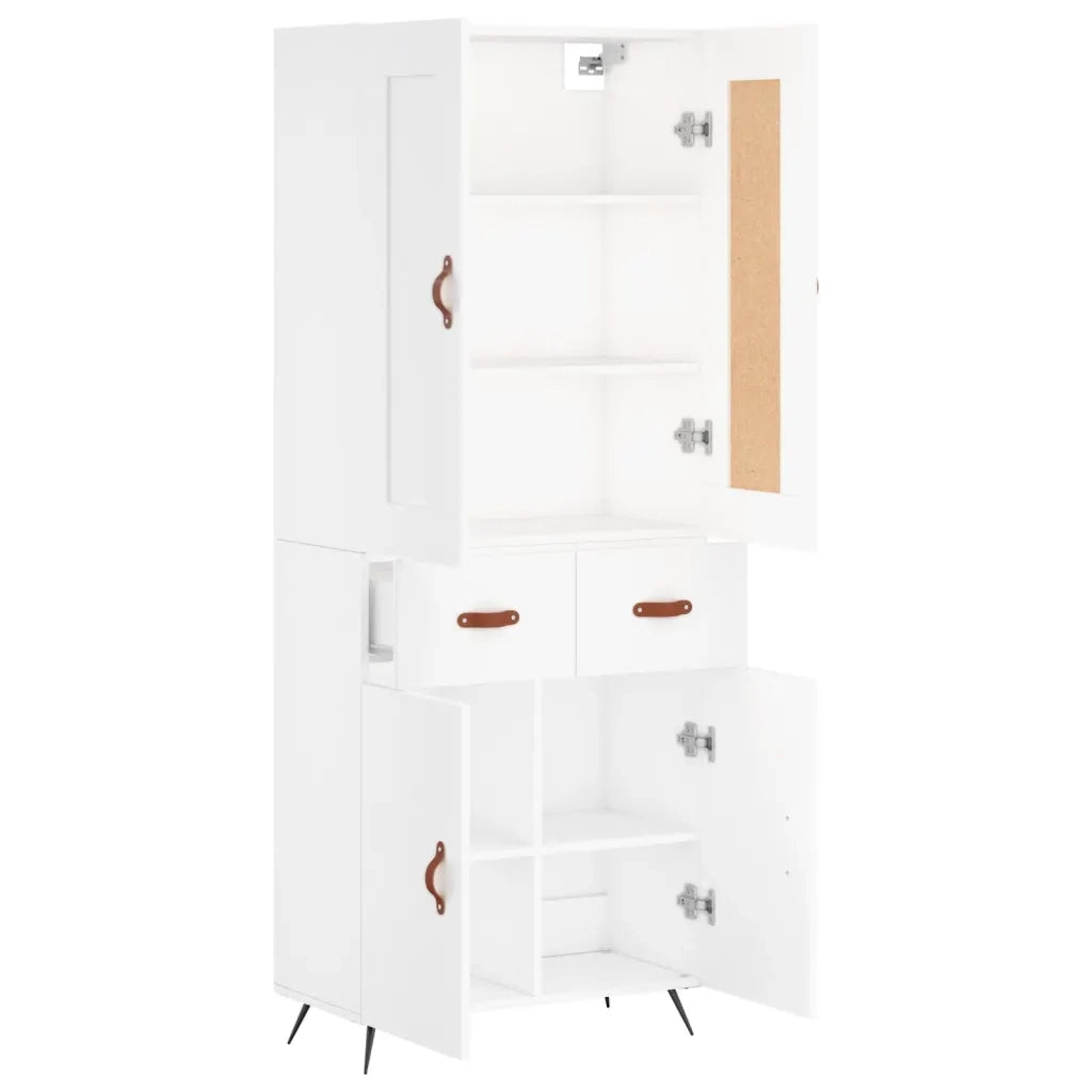 Credenza Bianca 69,5x34x180 cm in Legno Multistrato 3199849