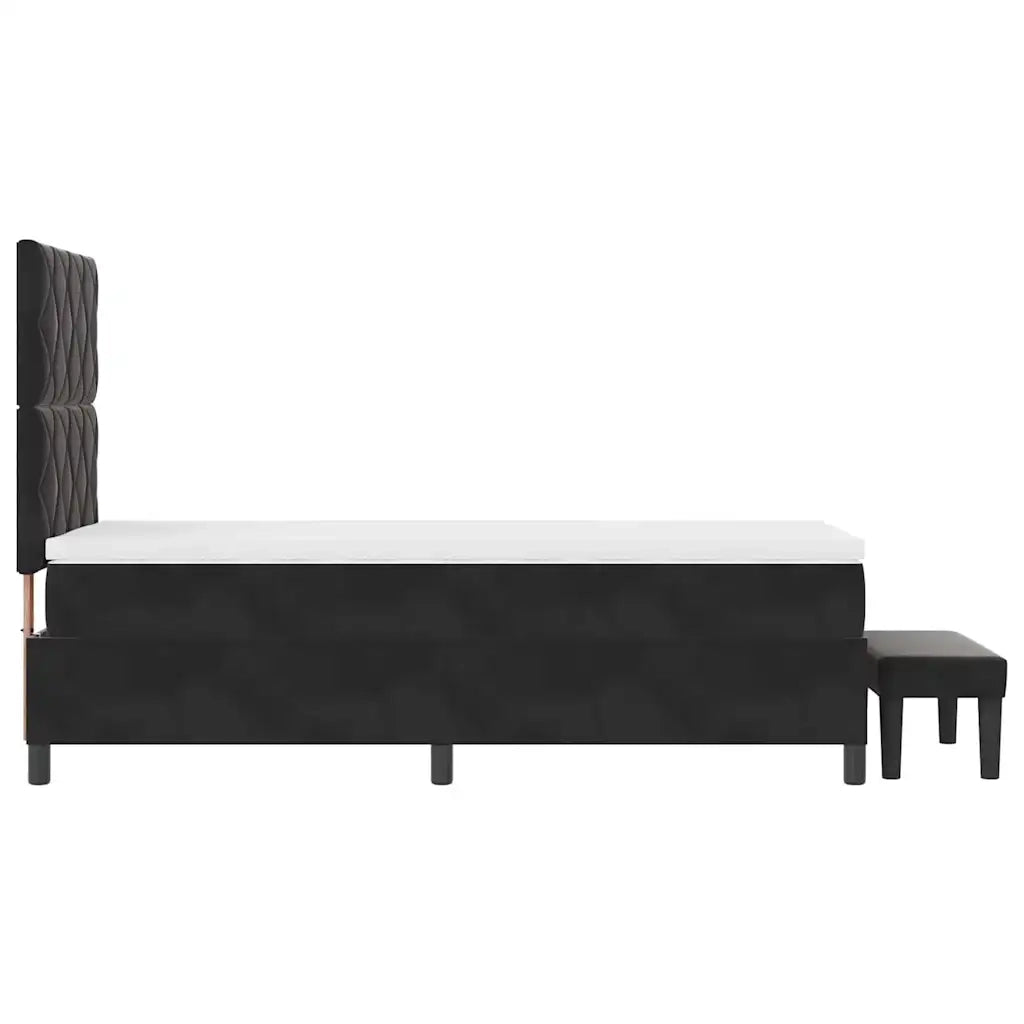Letto a molle con testiera Nero 200 x 100 cm Velluto 3344560